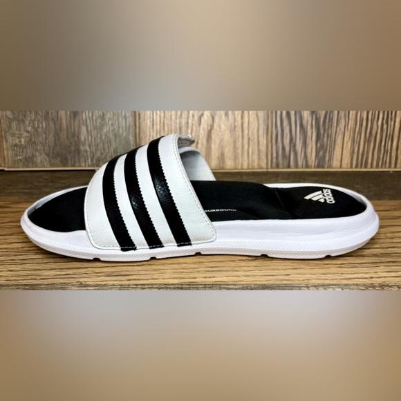 adidas 5G Superstar Slides/Sandals RARE White/Black Men Size 7 AC8702 VERY  GOOD!
